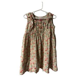 Mary Jane Girls Floral Earth Colors Classy cottage-core Sleeveless Dress Size 4